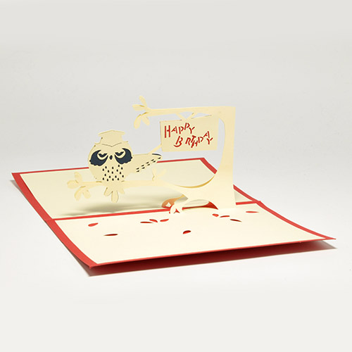 3D-Pop-up Рождество тележки с оленями карты День Рождения открытки